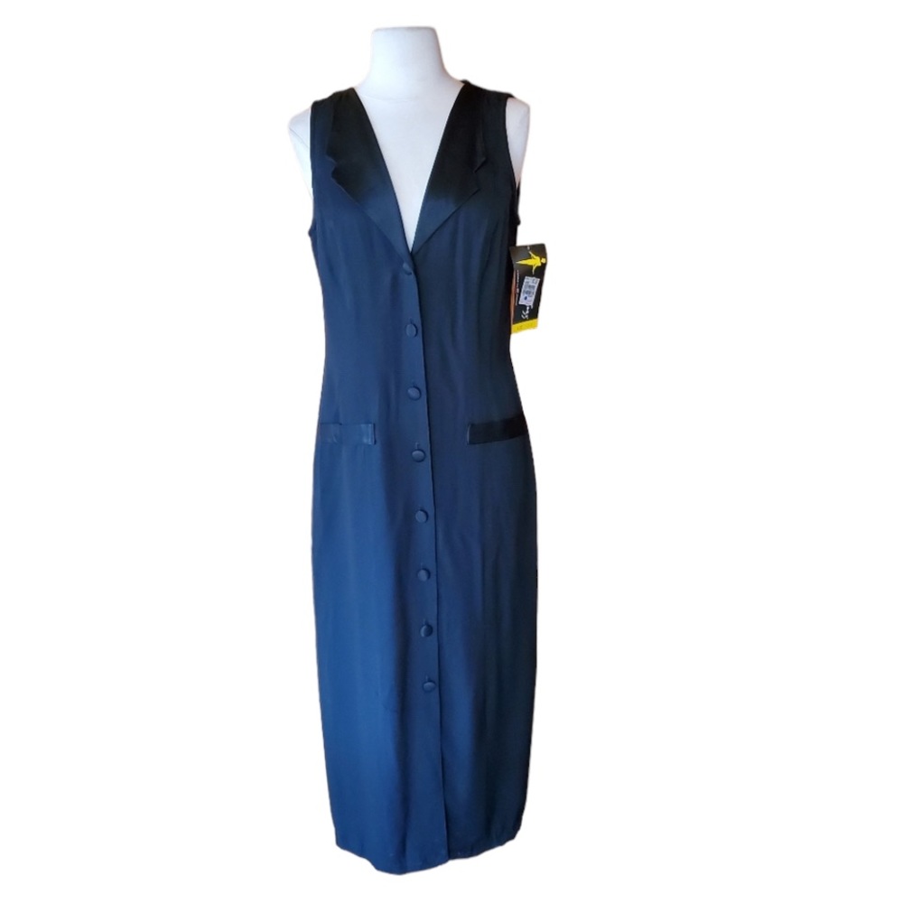 NWT 1980s All That Jazz Black Dress